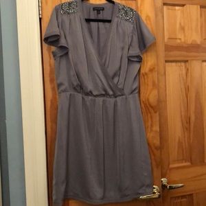 Banana Republic Crystal Embroidered Shoulder Dress